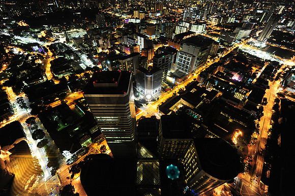 Night views over Singapore